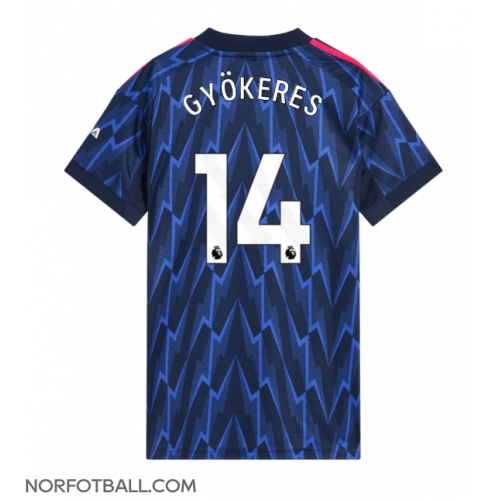 Billige Fotballdrakt Arsenal Viktor Gyokeres #14 Replika Bortedrakt Dame 2025-26 Kortermet Billige Fotballdrakt Arsenal Viktor Gyokeres #14 Replika Bortedrakt Dame 2025-26 Kortermet